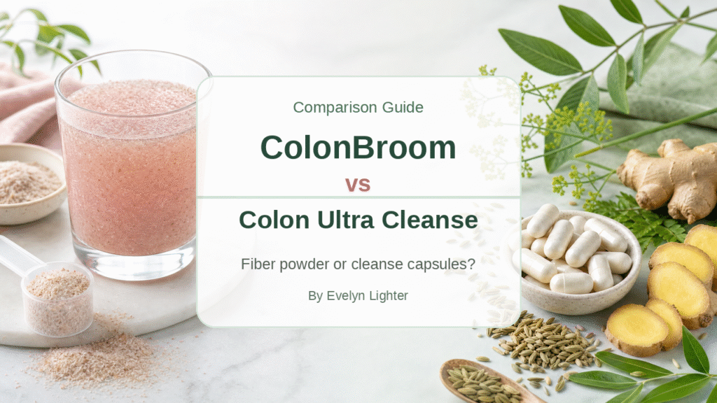ColonBroom vs Colon Ultra Cleanse comparison guide by Evelyn Lighter